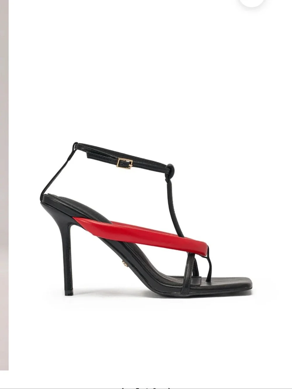 Black And Red Strappy Stiletto Heels EUC Size 9